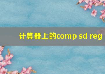 计算器上的comp sd reg